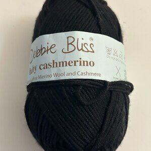 Debbie Bliss Baby Cashmerino Color 340300 Black Ball of Yarn